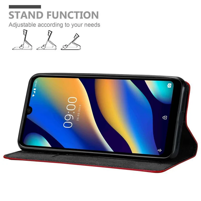Cadorabo Hülle kompatibel mit WIKO VIEW 3 LITE Schutzhülle mit Magnetverschluss, Standfunktion und Kartenfach