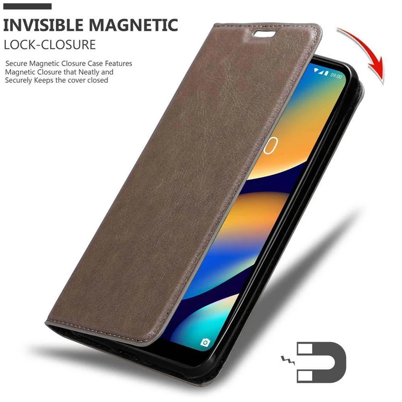 Cadorabo Hülle kompatibel mit WIKO VIEW 3 LITE Schutzhülle mit Magnetverschluss, Standfunktion und Kartenfach