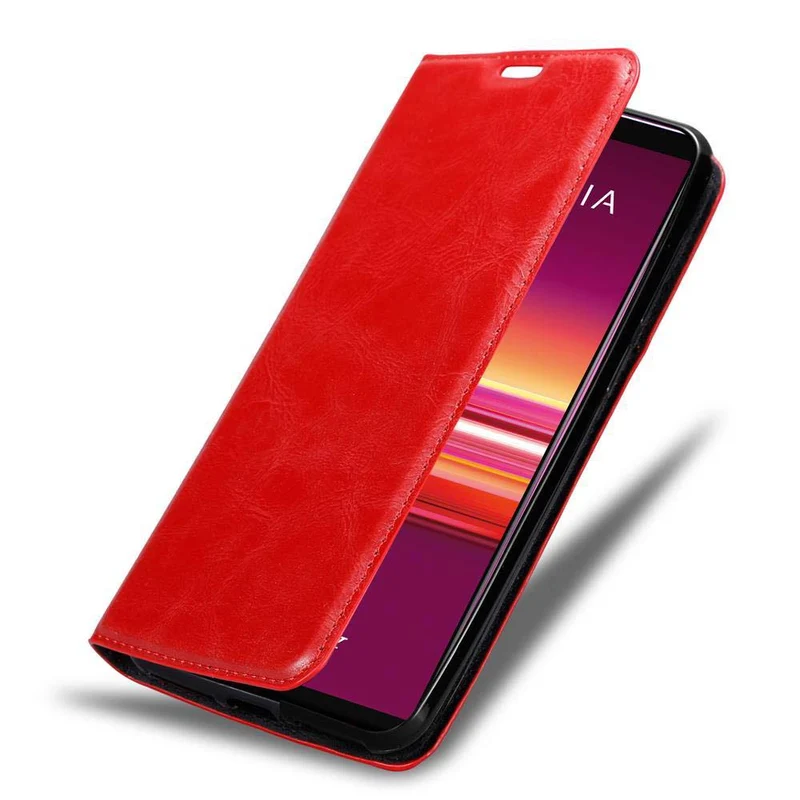 Cadorabo Hülle kompatibel mit Sony Xperia 5 Schutzhülle mit Magnetverschluss, Standfunktion und Kartenfach