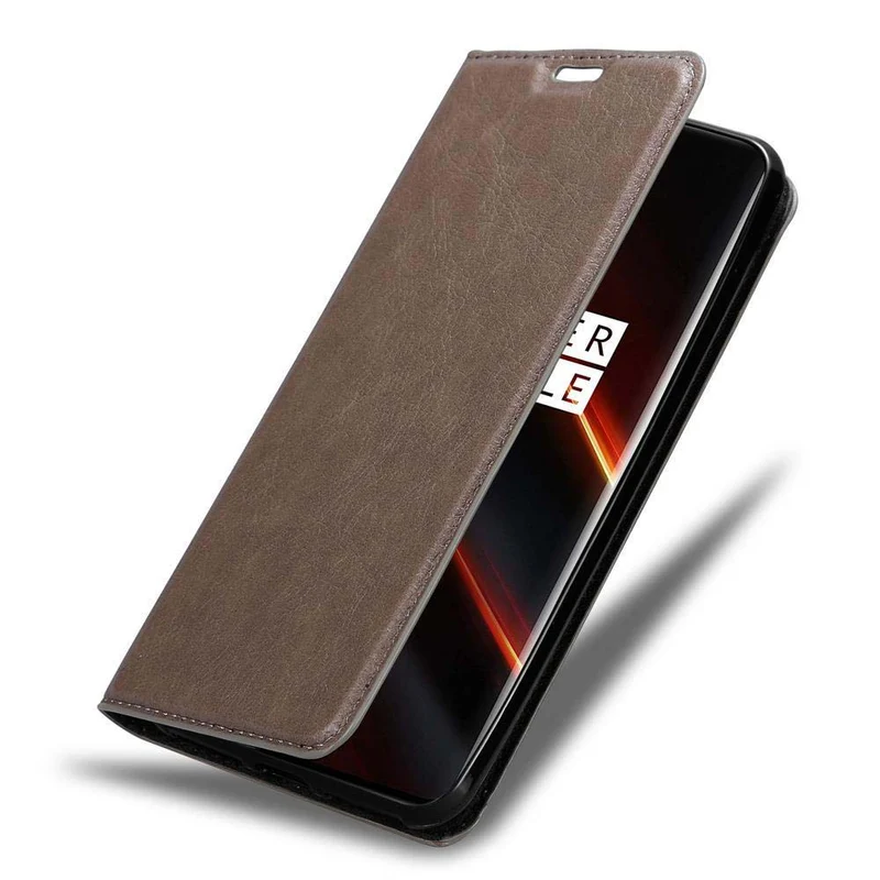 Cadorabo Hülle kompatibel mit OnePlus 7T PRO Schutzhülle mit Magnetverschluss, Standfunktion und Kartenfach