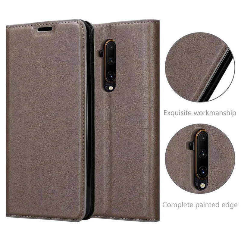 Cadorabo Hülle kompatibel mit OnePlus 7T PRO Schutzhülle mit Magnetverschluss, Standfunktion und Kartenfach