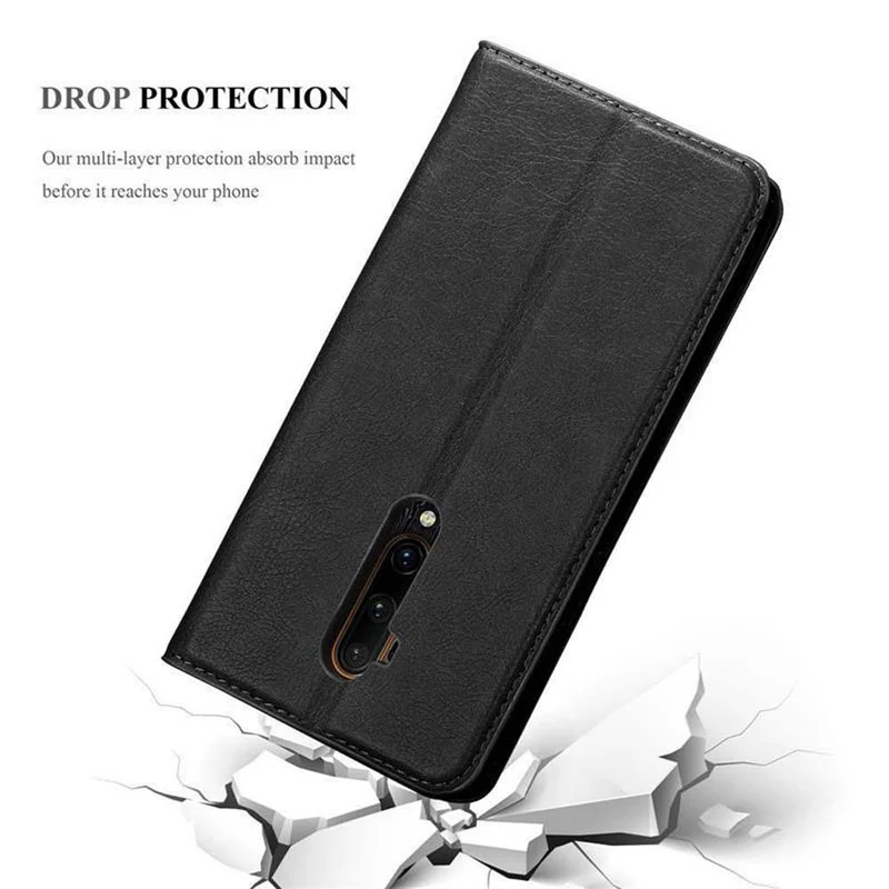 Cadorabo Hülle kompatibel mit OnePlus 7T PRO Schutzhülle mit Magnetverschluss, Standfunktion und Kartenfach