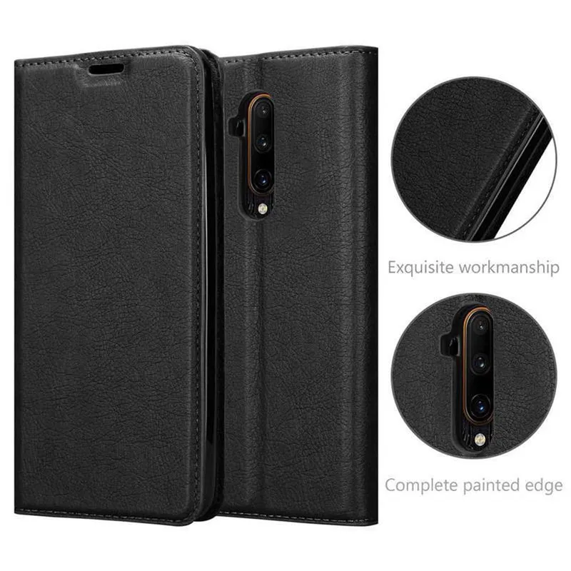 Cadorabo Hülle kompatibel mit OnePlus 7T PRO Schutzhülle mit Magnetverschluss, Standfunktion und Kartenfach