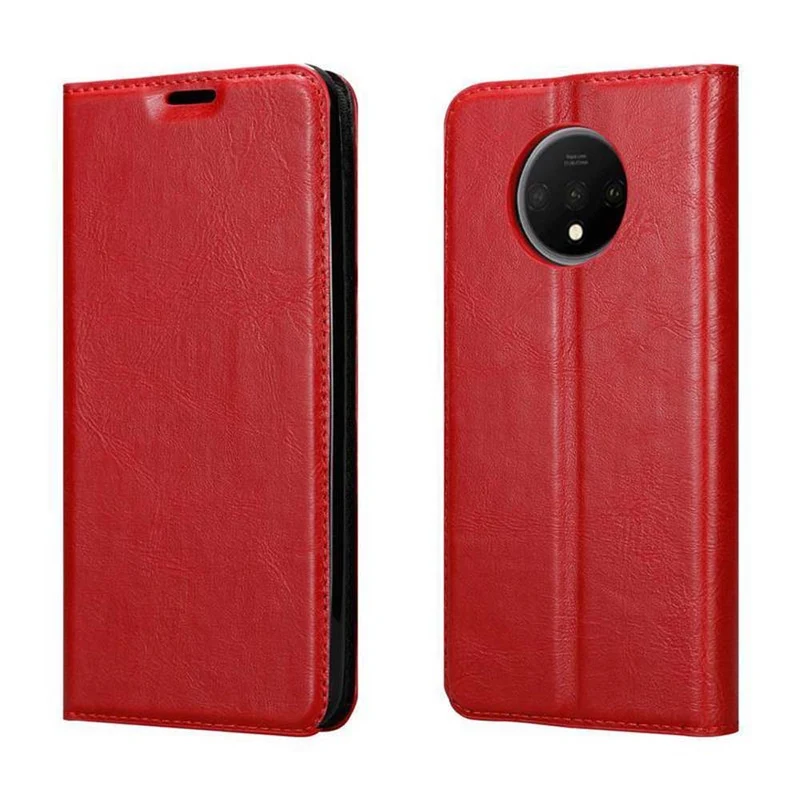 Cadorabo Hülle kompatibel mit OnePlus 7T Schutzhülle mit Magnetverschluss, Standfunktion und Kartenfach