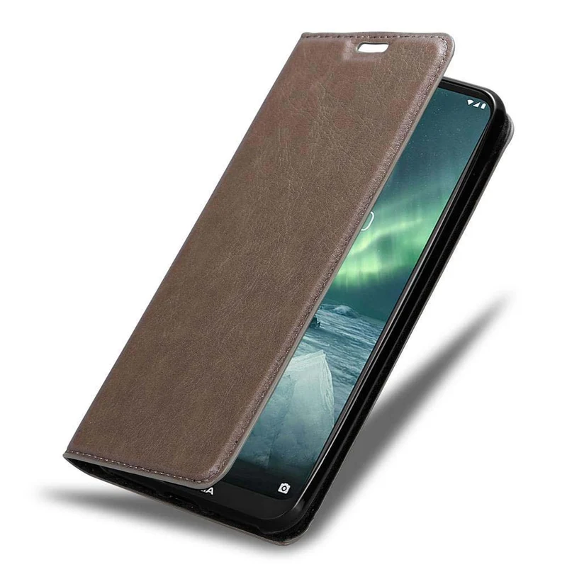 Cadorabo Hülle kompatibel mit Nokia 7,2 Schutzhülle mit Magnetverschluss, Standfunktion und Kartenfach