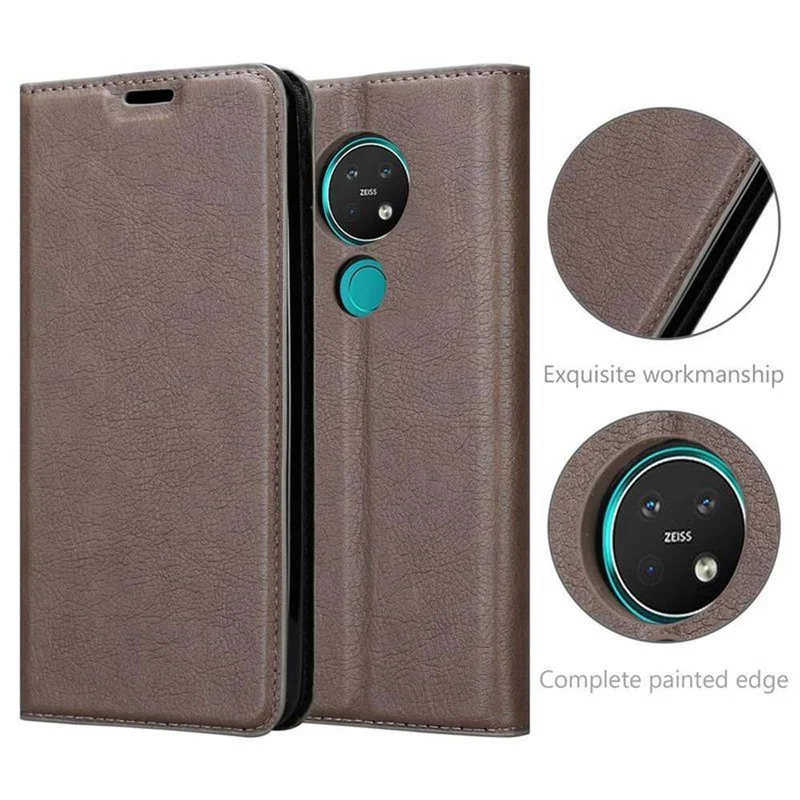 Cadorabo Hülle kompatibel mit Nokia 7,2 Schutzhülle mit Magnetverschluss, Standfunktion und Kartenfach