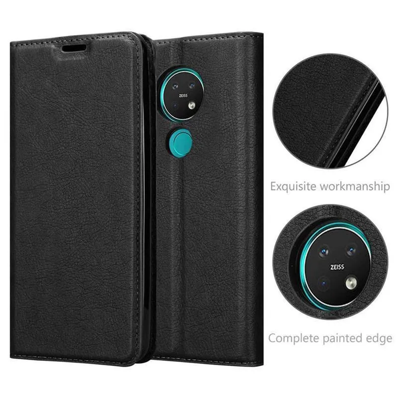 Cadorabo Hülle kompatibel mit Nokia 7,2 Schutzhülle mit Magnetverschluss, Standfunktion und Kartenfach
