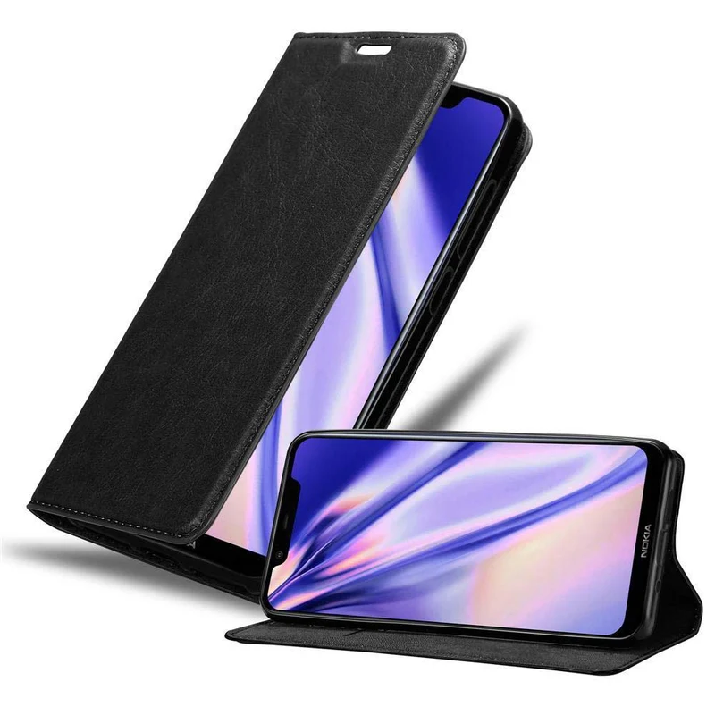 Cadorabo Hülle kompatibel mit Nokia 7.1 PLUS / X7 Schutzhülle mit Magnetverschluss, Standfunktion und Kartenfach