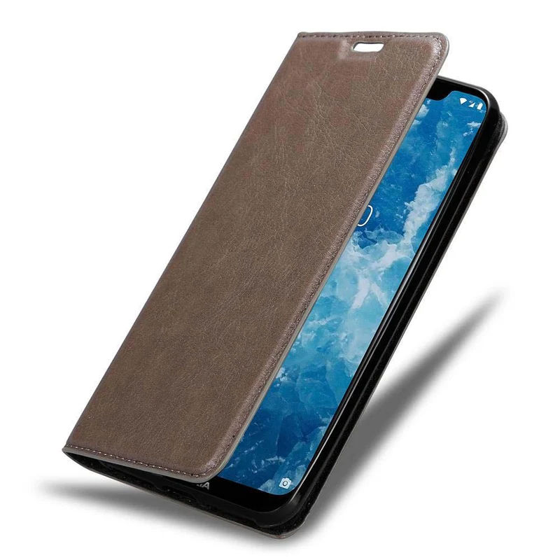 Cadorabo Hülle kompatibel mit Nokia 7.1 PLUS / X7 Schutzhülle mit Magnetverschluss, Standfunktion und Kartenfach