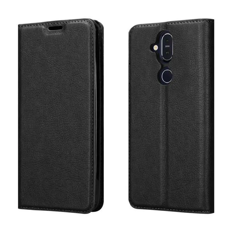 Cadorabo Hülle kompatibel mit Nokia 7.1 PLUS / X7 Schutzhülle mit Magnetverschluss, Standfunktion und Kartenfach