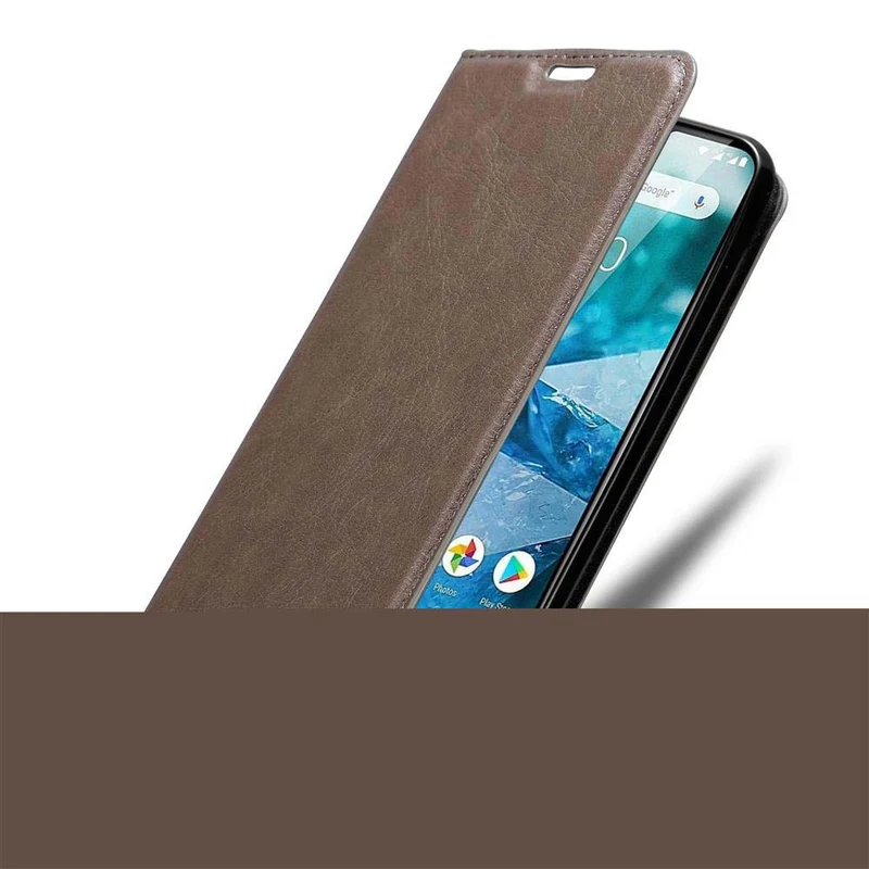 Cadorabo Hülle kompatibel mit Nokia 7,1 Schutzhülle mit Magnetverschluss, Standfunktion und Kartenfach