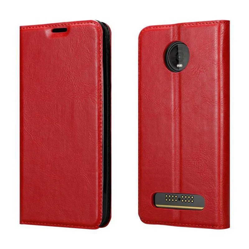Cadorabo Hülle kompatibel mit Motorola MOTO Z4 Schutzhülle mit Magnetverschluss, Standfunktion und Kartenfach