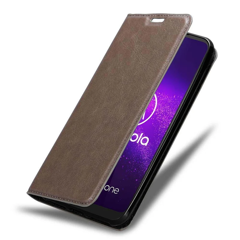 Cadorabo Hülle kompatibel mit Motorola MOTO G8 PLUS Schutzhülle mit Magnetverschluss, Standfunktion und Kartenfach