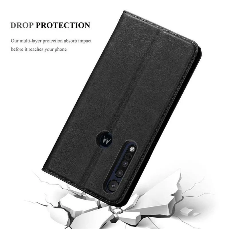 Cadorabo Hülle kompatibel mit Motorola MOTO G8 PLUS Schutzhülle mit Magnetverschluss, Standfunktion und Kartenfach
