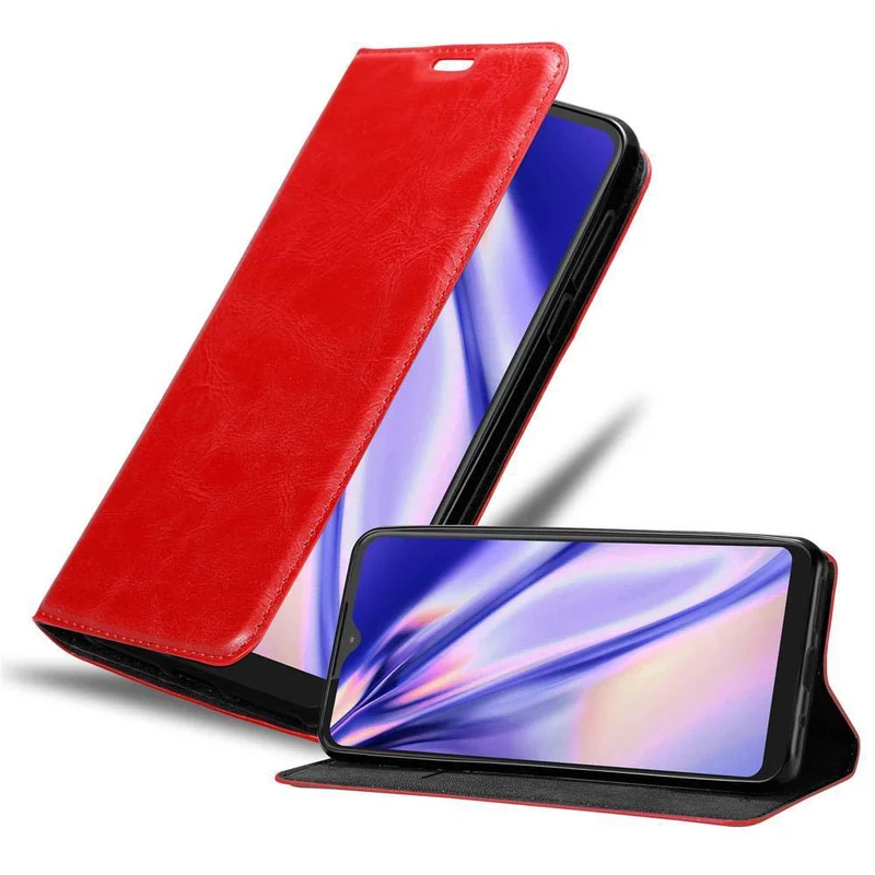 Cadorabo Hülle kompatibel mit Motorola ONE MACRO Schutzhülle mit Magnetverschluss, Standfunktion und Kartenfach