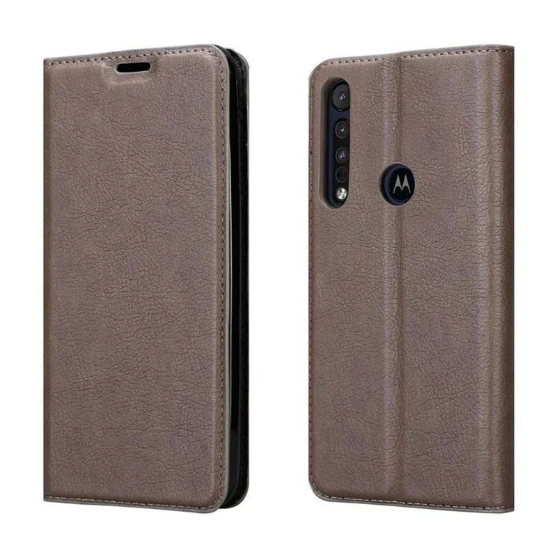 Cadorabo Hülle kompatibel mit Motorola ONE MACRO Schutzhülle mit Magnetverschluss, Standfunktion und Kartenfach