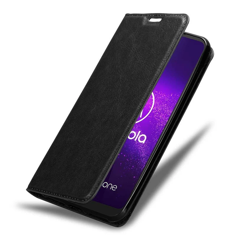 Cadorabo Hülle kompatibel mit Motorola ONE MACRO Schutzhülle mit Magnetverschluss, Standfunktion und Kartenfach