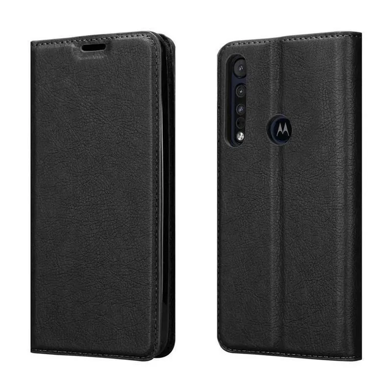 Cadorabo Hülle kompatibel mit Motorola ONE MACRO Schutzhülle mit Magnetverschluss, Standfunktion und Kartenfach