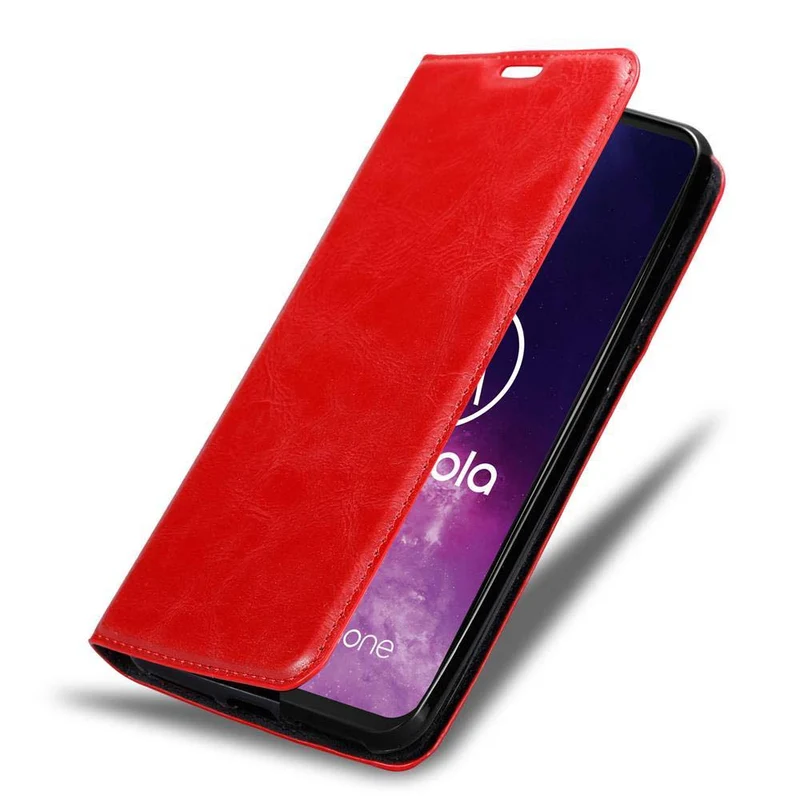 Cadorabo Hülle kompatibel mit Motorola ONE PRO / ONE ZOOM Schutzhülle mit Magnetverschluss, Standfunktion und Kartenfach
