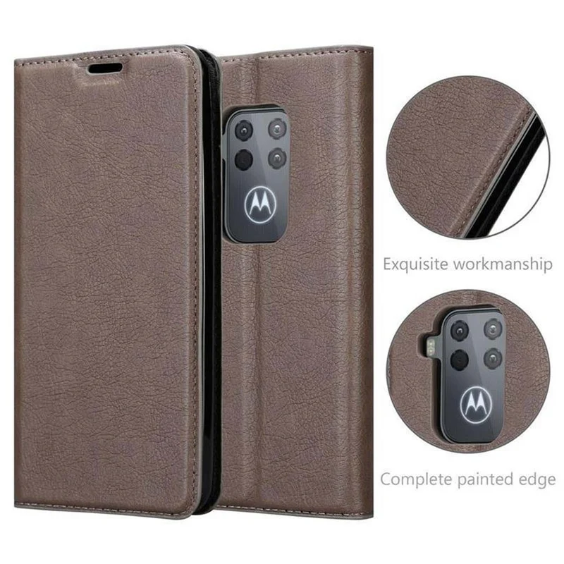 Cadorabo Hülle kompatibel mit Motorola ONE PRO / ONE ZOOM Schutzhülle mit Magnetverschluss, Standfunktion und Kartenfach