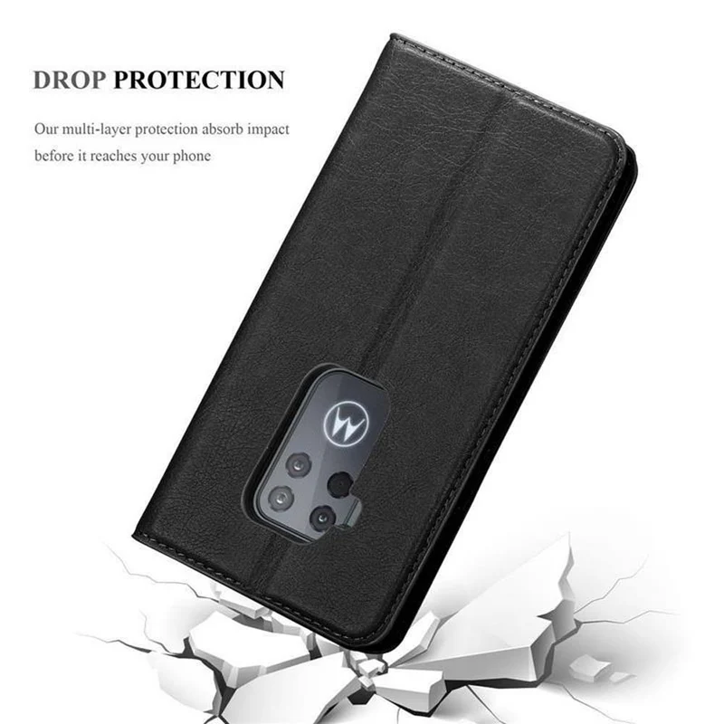 Cadorabo Hülle kompatibel mit Motorola ONE PRO / ONE ZOOM Schutzhülle mit Magnetverschluss, Standfunktion und Kartenfach