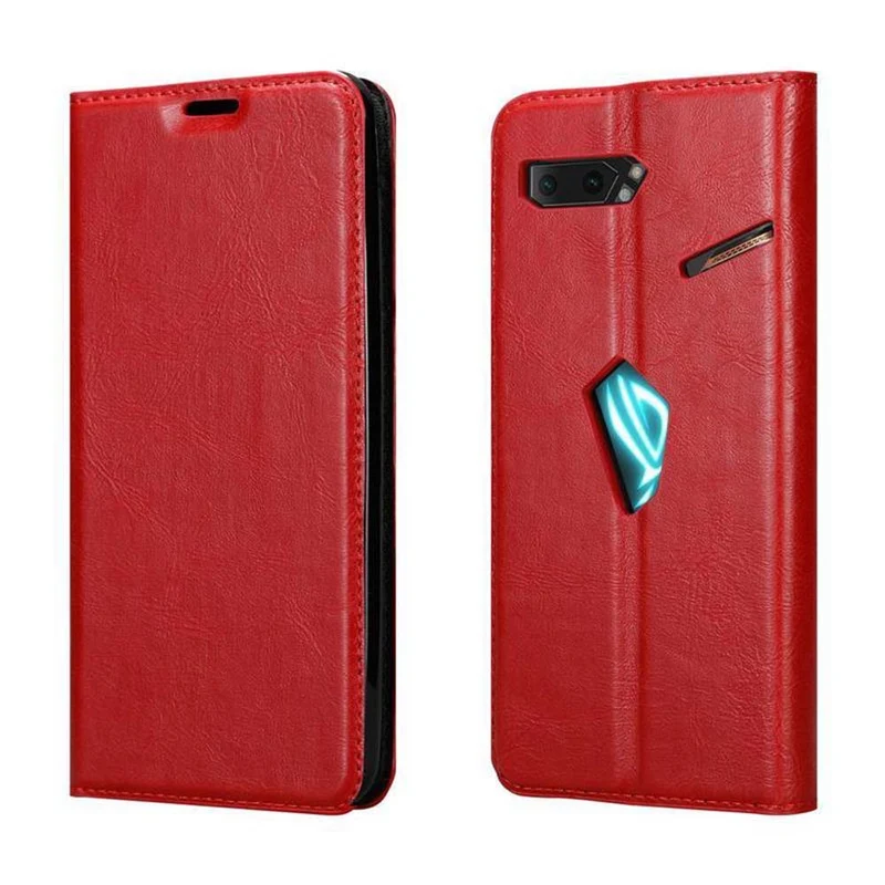 Cadorabo Hülle kompatibel mit Asus ROG Phone 2 Schutzhülle mit Magnetverschluss, Standfunktion und Kartenfach