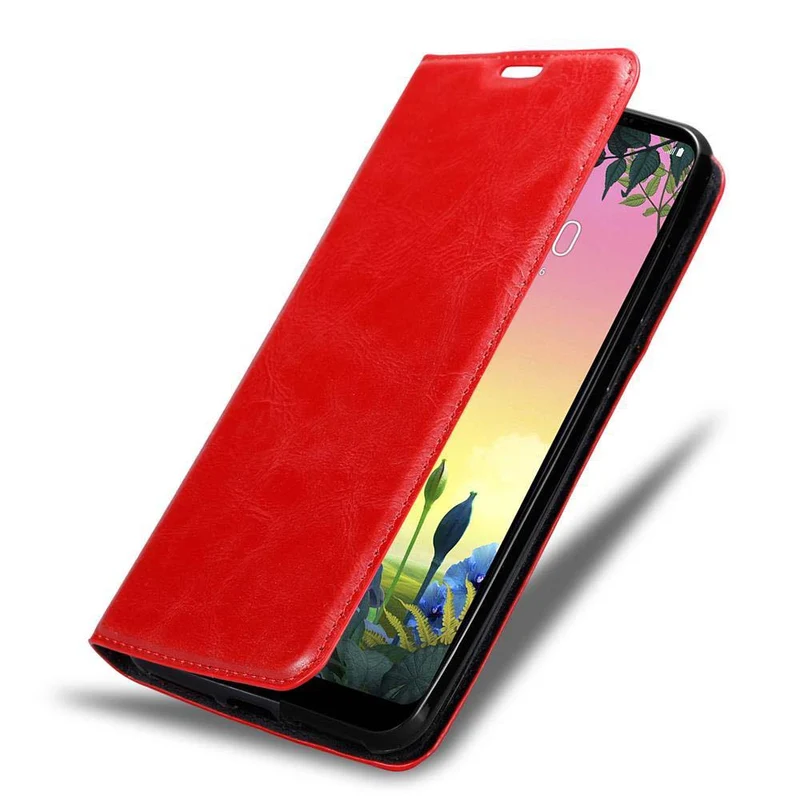 Cadorabo Hülle kompatibel mit LG K50S Schutzhülle mit Magnetverschluss, Standfunktion und Kartenfach