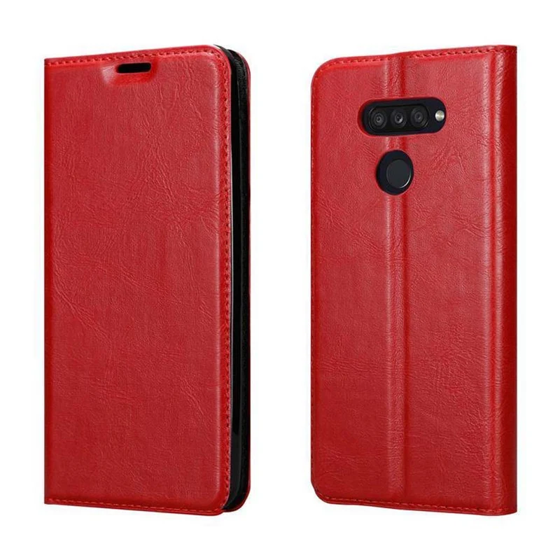 Cadorabo Hülle kompatibel mit LG K50S Schutzhülle mit Magnetverschluss, Standfunktion und Kartenfach