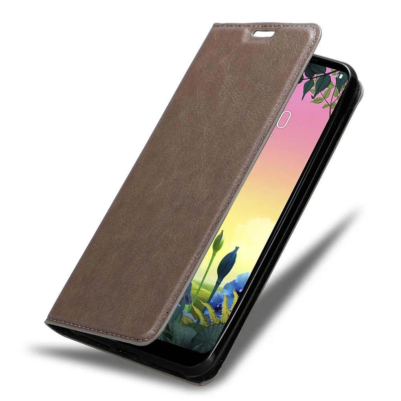 Cadorabo Hülle kompatibel mit LG K50S Schutzhülle mit Magnetverschluss, Standfunktion und Kartenfach