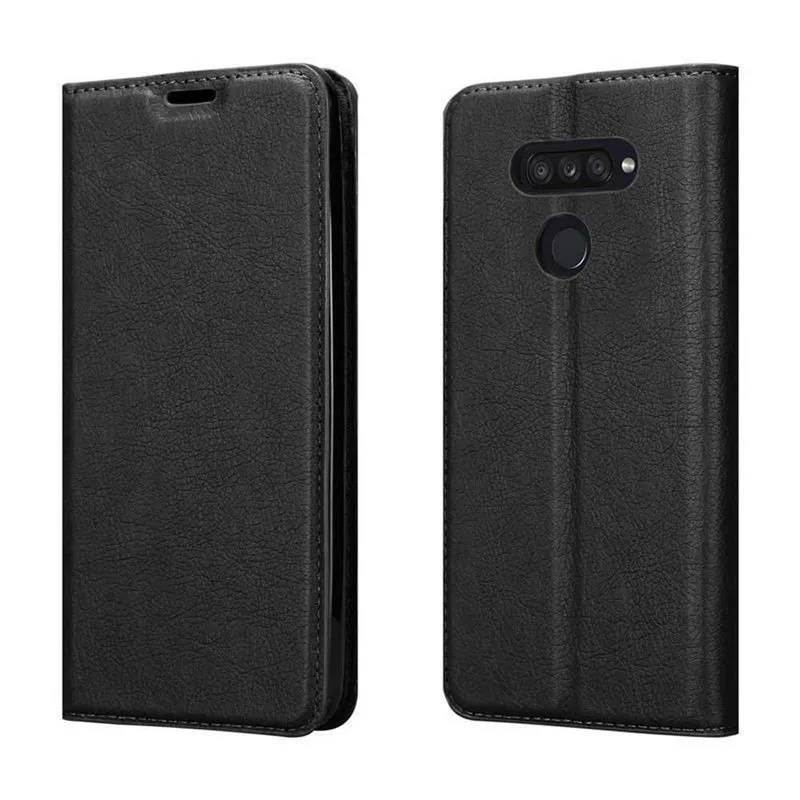 Cadorabo Hülle kompatibel mit LG K50S Schutzhülle mit Magnetverschluss, Standfunktion und Kartenfach