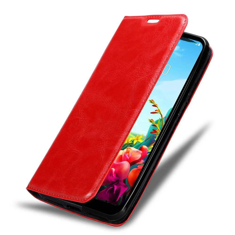 Cadorabo Hülle kompatibel mit LG K40S Schutzhülle mit Magnetverschluss, Standfunktion und Kartenfach