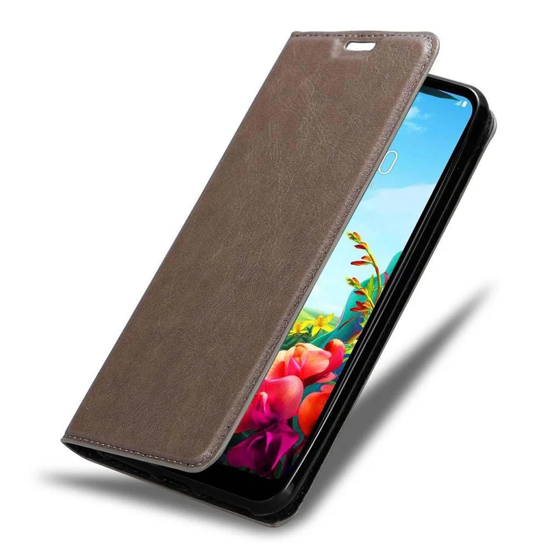 Cadorabo Hülle kompatibel mit LG K40S Schutzhülle mit Magnetverschluss, Standfunktion und Kartenfach