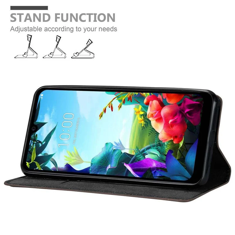 Cadorabo Hülle kompatibel mit LG K40S Schutzhülle mit Magnetverschluss, Standfunktion und Kartenfach