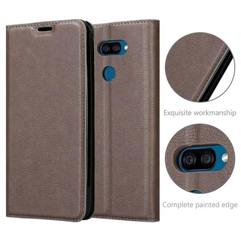 Cadorabo Hülle kompatibel mit LG K40S Schutzhülle mit Magnetverschluss, Standfunktion und Kartenfach