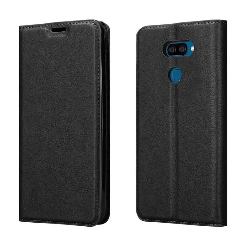 Cadorabo Hülle kompatibel mit LG K40S Schutzhülle mit Magnetverschluss, Standfunktion und Kartenfach