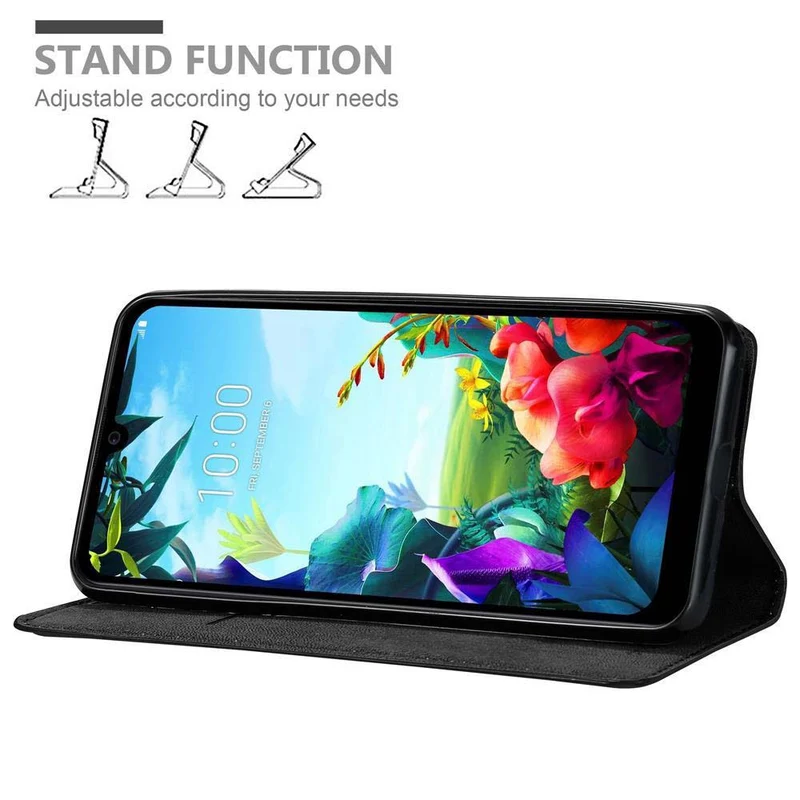 Cadorabo Hülle kompatibel mit LG K40S Schutzhülle mit Magnetverschluss, Standfunktion und Kartenfach