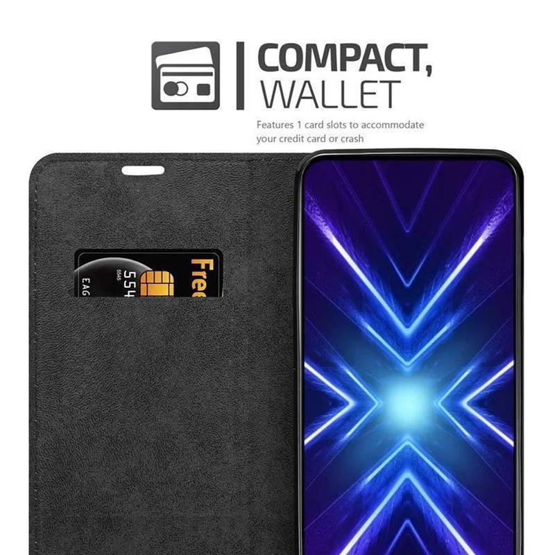 Cadorabo Hülle kompatibel mit Honor 9X PRO Schutzhülle mit Magnetverschluss, Standfunktion und Kartenfach