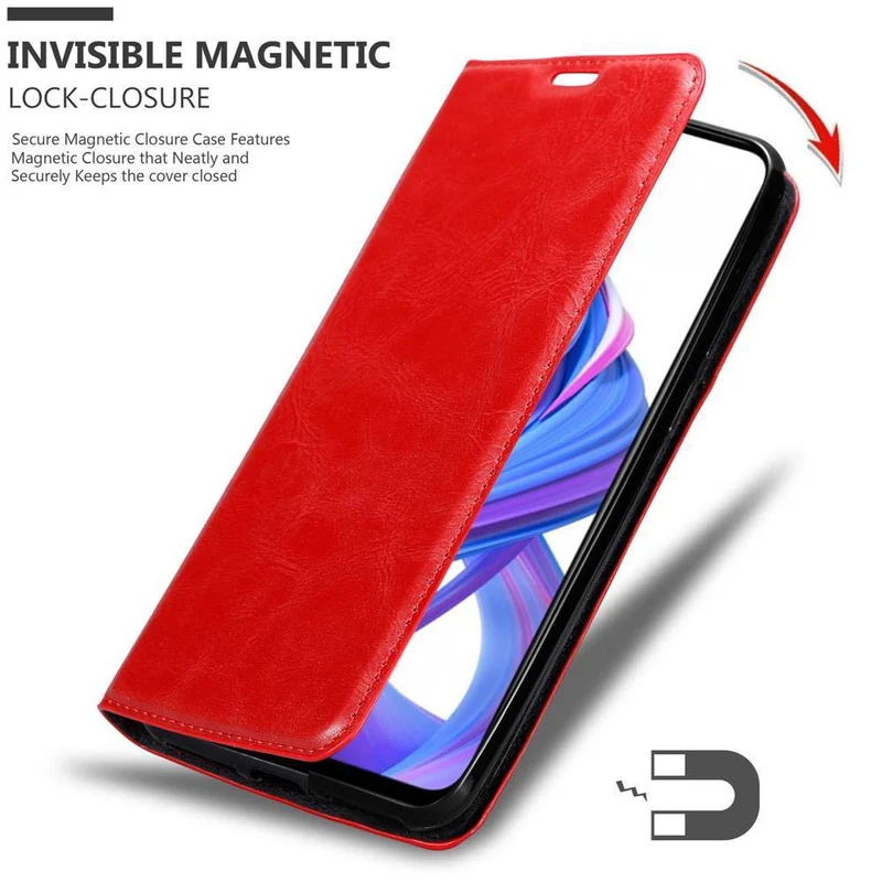 Cadorabo Hülle kompatibel mit Honor 9X Schutzhülle mit Magnetverschluss, Standfunktion und Kartenfach