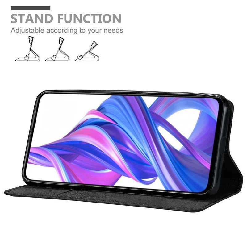 Cadorabo Hülle kompatibel mit Honor 9X Schutzhülle mit Magnetverschluss, Standfunktion und Kartenfach