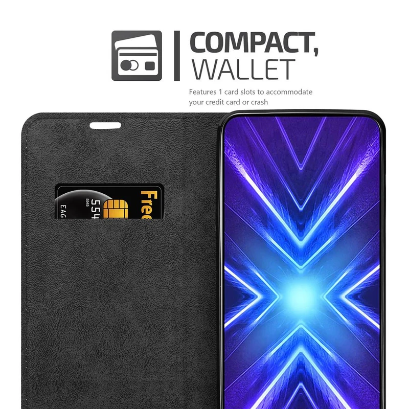 Cadorabo Hülle kompatibel mit Honor 9X Schutzhülle mit Magnetverschluss, Standfunktion und Kartenfach