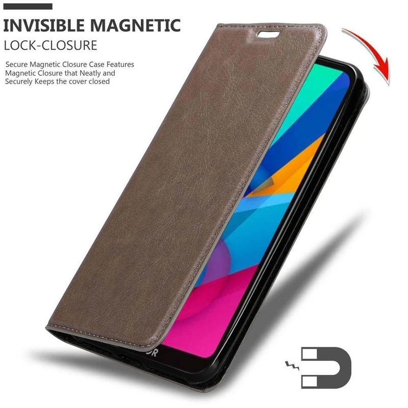 Cadorabo Hülle kompatibel mit Huawei Y5 2019 / Enjoy Play 8 / Honor 8S Schutzhülle mit Magnetverschluss, Standfunktion und Kartenfach