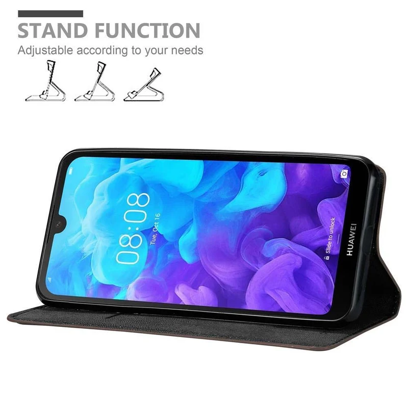 Cadorabo Hülle kompatibel mit Huawei Y5 2019 / Enjoy Play 8 / Honor 8S Schutzhülle mit Magnetverschluss, Standfunktion und Kartenfach