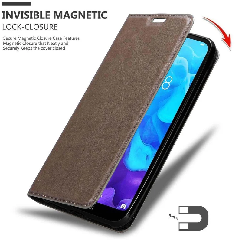 Cadorabo Hülle kompatibel mit Huawei Y5 2019 / Enjoy Play 8 / Honor 8S Schutzhülle mit Magnetverschluss, Standfunktion und Kartenfach