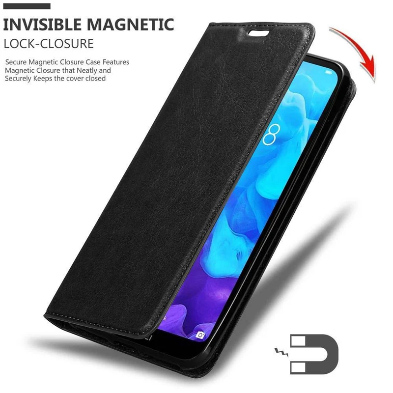 Cadorabo Hülle kompatibel mit Huawei Y5 2019 / Enjoy Play 8 / Honor 8S Schutzhülle mit Magnetverschluss, Standfunktion und Kartenfach