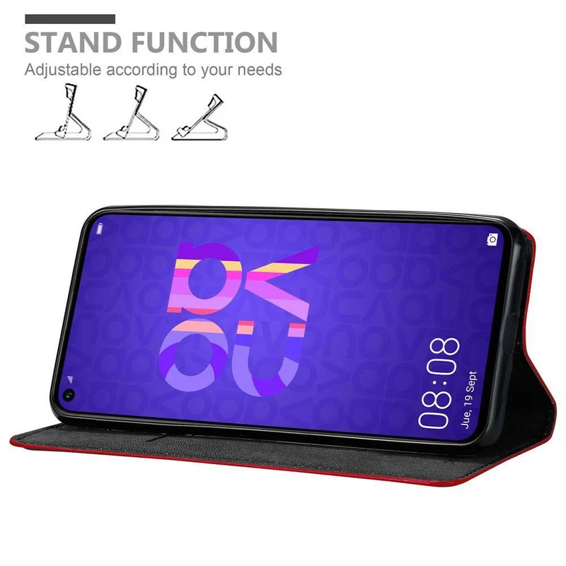 Cadorabo Hülle kompatibel mit Honor 20 / 20S / Huawei NOVA 5T Schutzhülle mit Magnetverschluss, Standfunktion und Kartenfach
