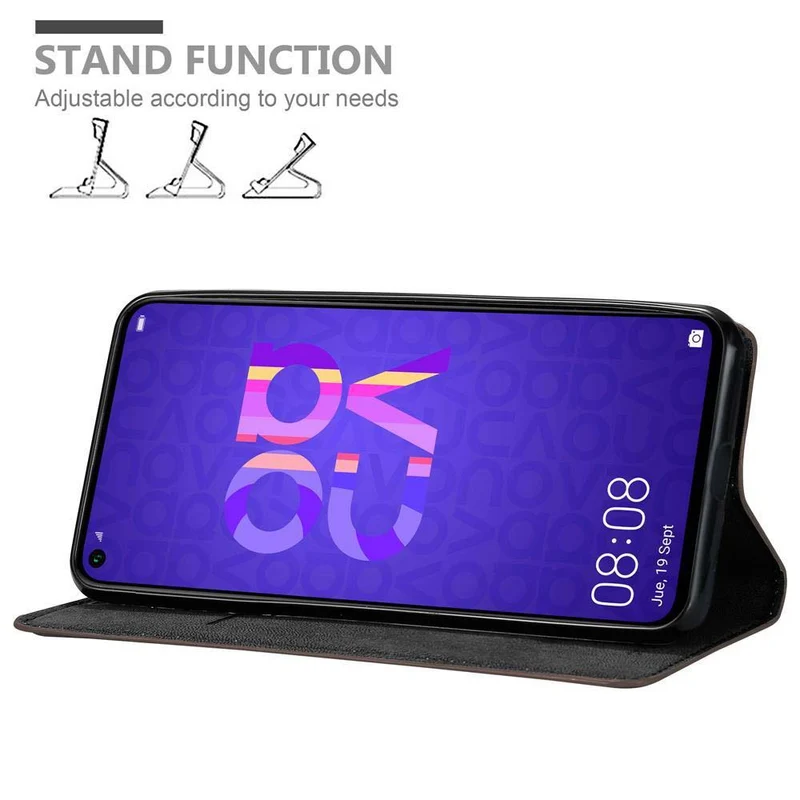 Cadorabo Hülle kompatibel mit Honor 20 / 20S / Huawei NOVA 5T Schutzhülle mit Magnetverschluss, Standfunktion und Kartenfach
