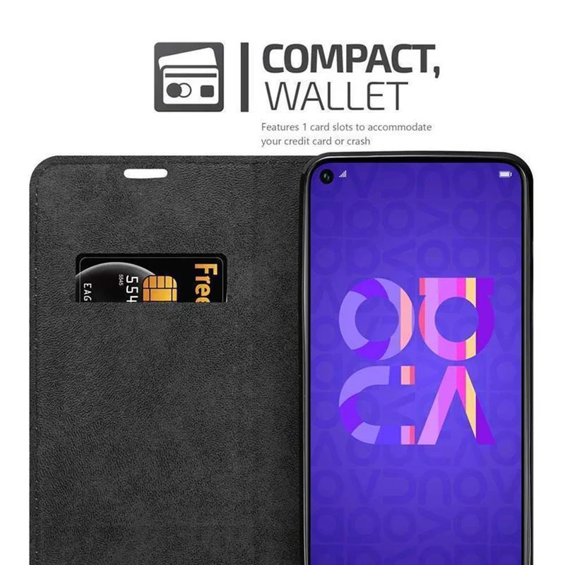 Cadorabo Hülle kompatibel mit Honor 20 / 20S / Huawei NOVA 5T Schutzhülle mit Magnetverschluss, Standfunktion und Kartenfach