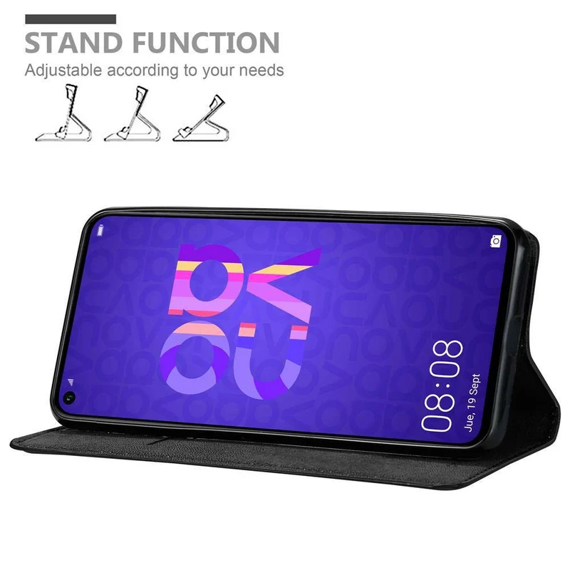 Cadorabo Hülle kompatibel mit Honor 20 / 20S / Huawei NOVA 5T Schutzhülle mit Magnetverschluss, Standfunktion und Kartenfach