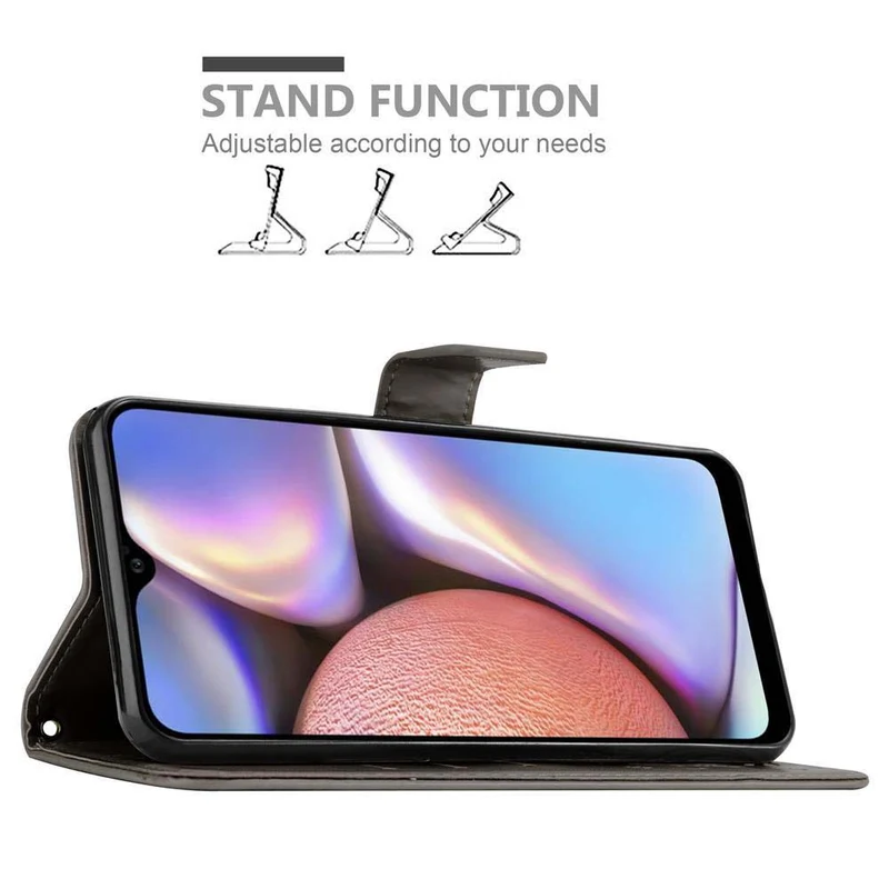 Cadorabo Hülle kompatibel mit Samsung Galaxy A10s / M01s Schutzhülle im Blumen Design mit Magnetverschluss, Standfunktion und Kartenfächern