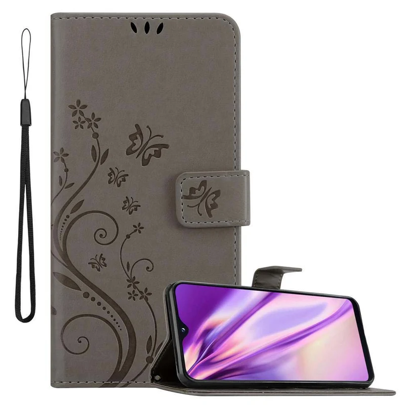 Cadorabo Hülle kompatibel mit Samsung Galaxy A10e / A20e Schutzhülle im Blumen Design mit Magnetverschluss, Standfunktion und Kartenfächern